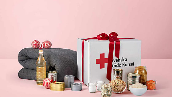 Katastrofpaket med rosett.