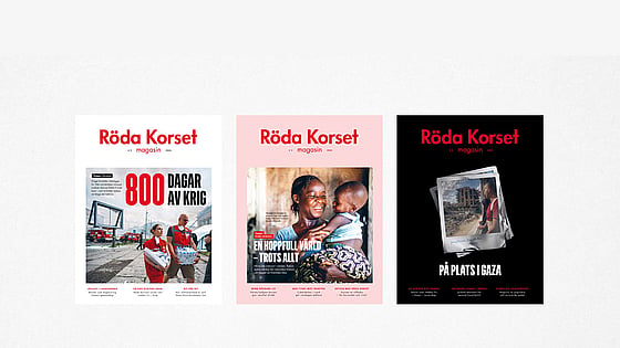 Tre av Röda Korsets tidningar