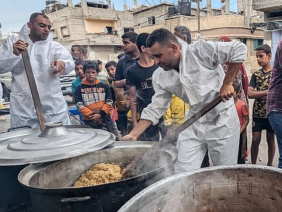 Soppkök i Gaza.