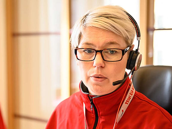 Person med headset