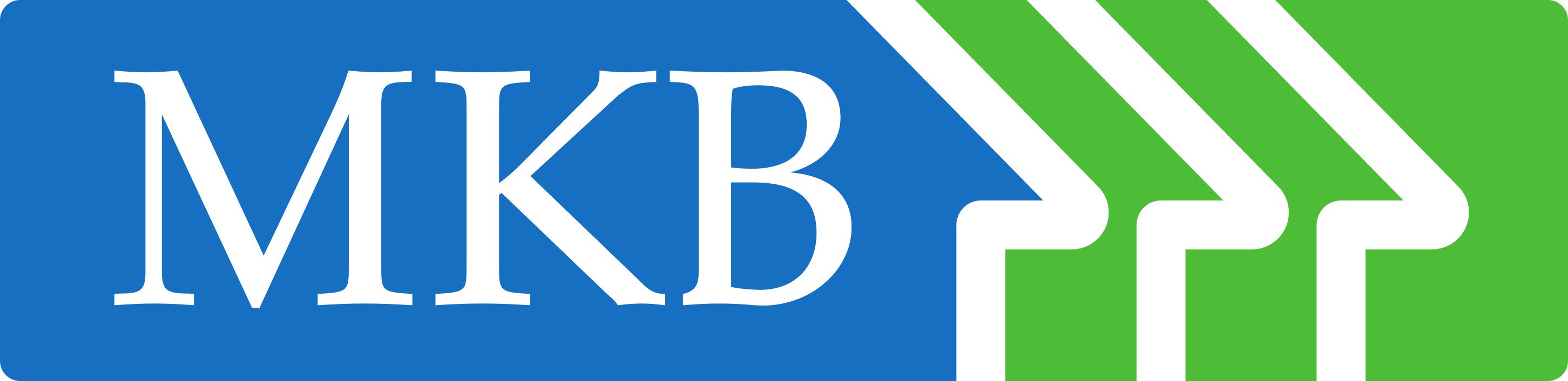 logga med text mkb och kontur av hustak 